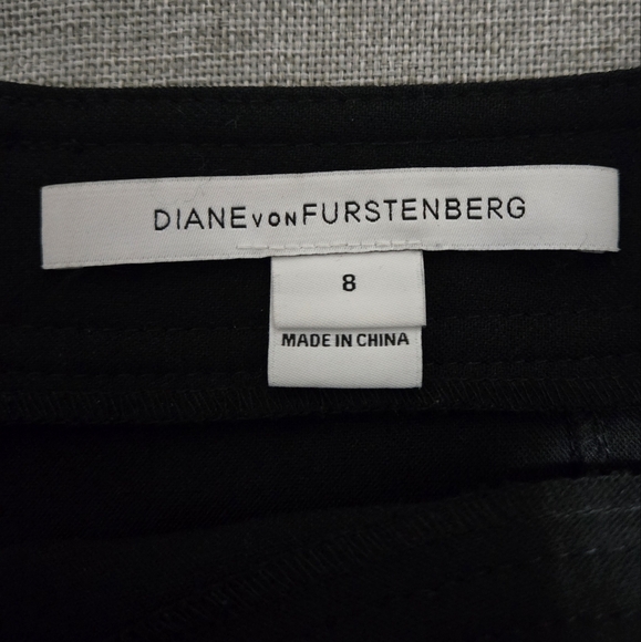 Diane Von Furstenberg Black Flounce Mini Skirt A-Line Size 8 - Picture 7 of 12